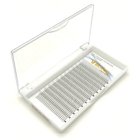 Pro Made Volume Fans 2d Lash Extension 0.1mm Thickness Russian Short Stem Natural Soft 8-15mm Pestañas 2D Extensiones (2D-0.10-D-9mm)