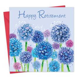 Twizler Retirement Card - Alliums Floral - On Your Happy Retirement Card for Women