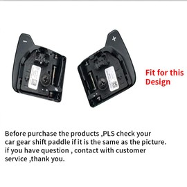 HIBEYO Sports Replacement for Ford Mondeo Lincoln MKZ Taurus Edge Shift Paddle CNC Billet Steering Wheel Paddle Shifter Extension Shifter Trim Cover Interior Decoration Alloy Silver