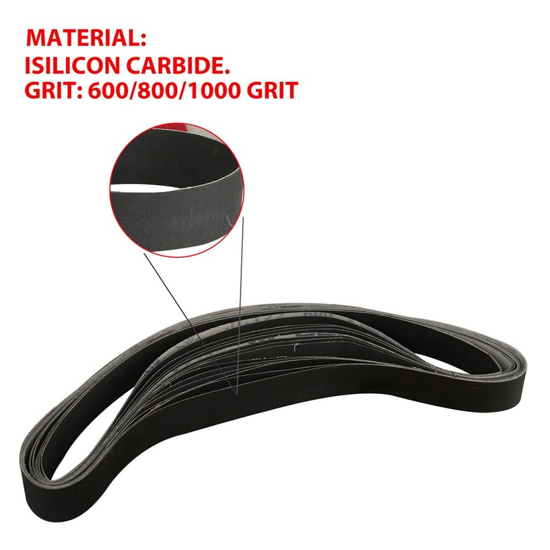 30PCS 1 Inch x 30 Inch 600/800/1000 Grit Sanding Belts