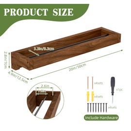 Nisorpa Set of 4 Rustic Burnt Wood Hanging Shoes Storage Organizer Racks, 20 Inches Wall Mounted Space Saving Footwear Holder for Closet, Mudroom, Entryway Narrow Spaces Shoes Storage