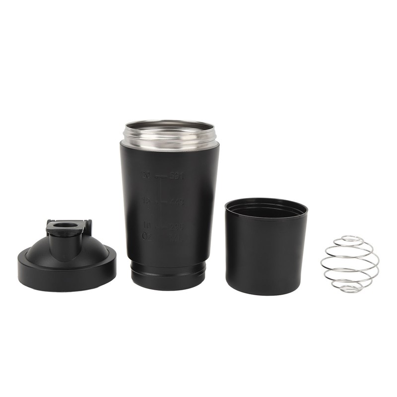 Shaker Bottle Stainless Steel Protein Shaker Scales Portable Shaker Cup