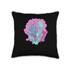 Iceberg Lettuce Synthwave Throw Pillow