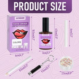 Tooth Jewellery Set DIY Tooth Gemstone Kit with Glue Tartar Jewellery em Kit Tooth Jewellery Decoration Set, Tartar Jewellery Tooth Crystal Kit, for Reflective Tooth Decoration (Colourful)