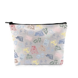 G2TUP TV Show Inspired Gift Jim & Pam Makeup Bag Sitcom Fans Cosmetic Bag Comedy Lover Gift (Jim & Pam CB)