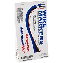 Hellermann Tyton TCWM1 Handi-Pak, 45 Markers Each # 0-9, White