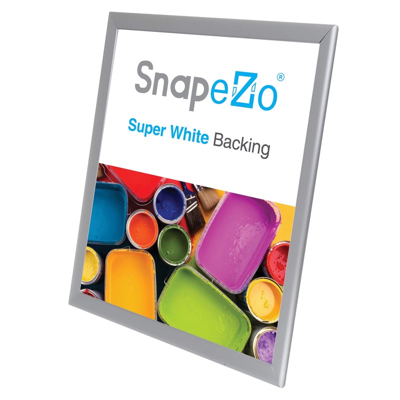 SnapeZo Poster Frame 22x28, Silver, 1.25 Inch Aluminum Profile, Front-Loading