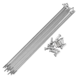 HEROFFIX 12 Set 14G Bicycle Spokes 174mm Bike Wheel Spokes 304 Stainless Steel Silver Tone