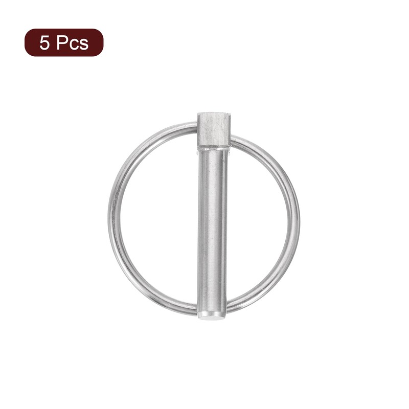 uxcell 5Pcs 5/16" x 1-3/4" Linch Pin with Ring, Stainless