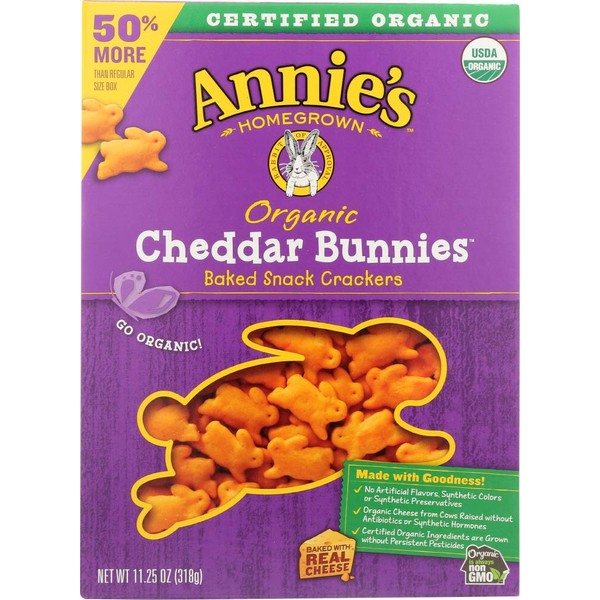 Annie's Homegrown Organic Cheddar Bunny Big Box,, 11.25 Oz (pack Of 6)