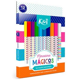 Marcadores Norma Magicos Kiut paquete con 12 piezas colores / Distribuidora Escolar AleSof