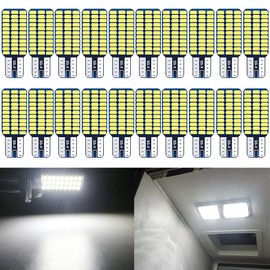 UNXMRFF - Super Bright Natural White T10 921 922 912 LED Bulb for 12V RV Ceiling Dome Light/RV Interior Lighting/Travel Trailer/Camper/Boat (Pack of 20)