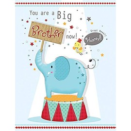 Piccadilly Greetings You are A Big Brother Now Hooray Card - Elephant