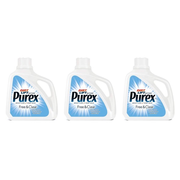 Purex Ultra Concentrated Liquid Detergent, Unscented, 150 Fluid Ounce (Pack of 3)