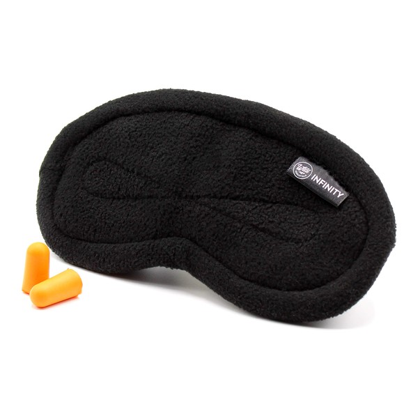 Dream Essentials Infinity Fleece Luxury 3D Sleep Mask - Midnight Black, New 2023 Larger Size