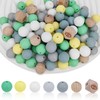 MIIIM 120 PCS Silicone Beads 15mm Kit, Silicone Beads for