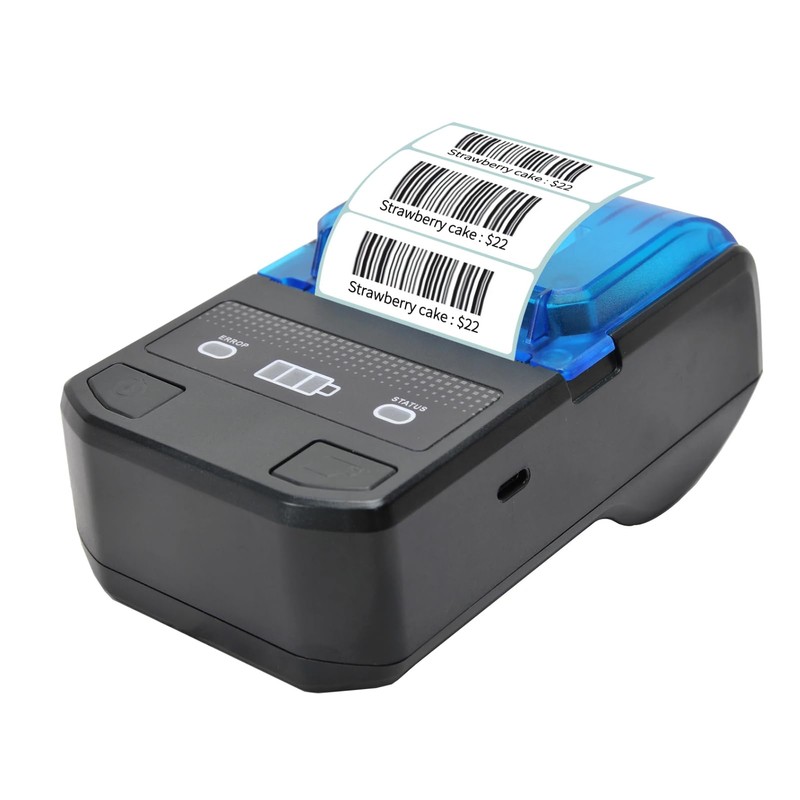 Thermal Label Maker Machine, USB & Bluetooth 58mm Thermal Label