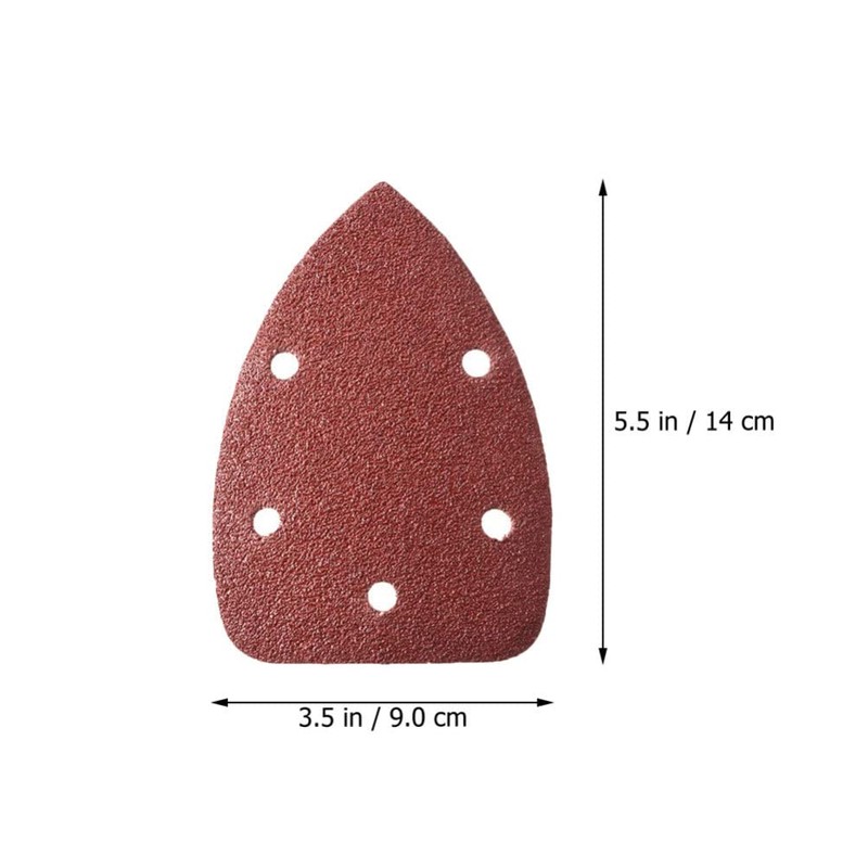 DOITOOL Sanding Pad for Wood 20pcs Triangle Sandpaper Sheets Angle