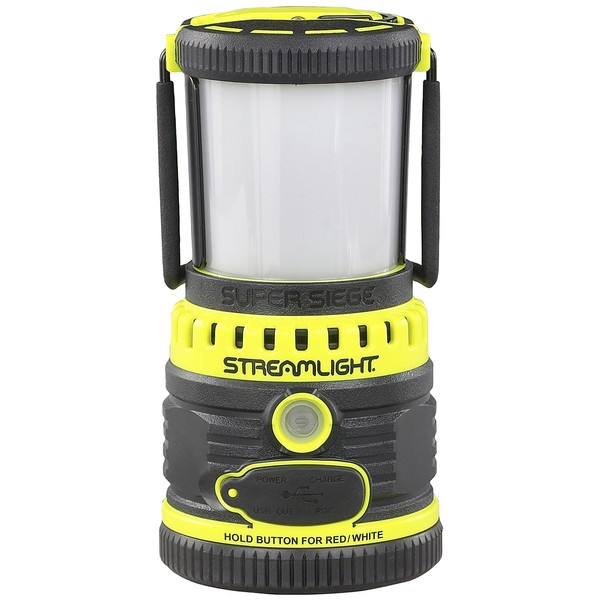 Streamlight 44945 Super Siege 120V AC, Yellow-Rechargeable and Portable USB Charger - 1,100 Lumen