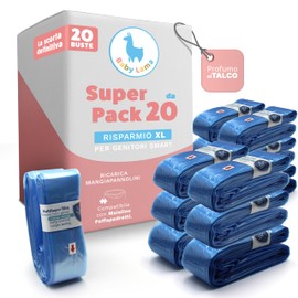 20 Refill Nappy Bags Compatible with Angelcare Nappy Bin Refill Cassettes. Compatible with Angel Care Nappy Bin Bags Refill. Soflty scented Nappy Sacks (20 Pack)