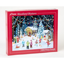Vermont Christmas Company Woodland Skaters Jigsaw Puzzle 1000 Piece