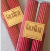 12 Inch Natural Beeswax Glitter Candles, Ruby Red Color, Boxed