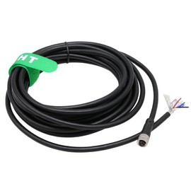 HangTon Actuator Sensor Power Cable for Keyence Panel Monitor, M8 4 Pin A-Code Female Flying Leads Automation Control Field Device Shielded PVC 2m