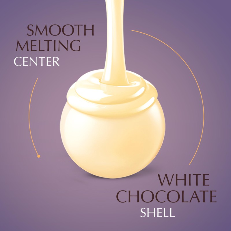 Lindt LINDOR White Chocolate Assorted Chocolate Candy Truffles, 15.2 oz.