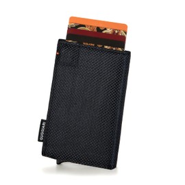 GUGGIARI® Kreditkartenetui - Kartenetui mit Münzfach/Kartenhalter mit Magnetverschluss - Aluminium RFID-Kartenhalter -Mini Geldbörse Herren - Dünnes Portemonnaie für Männer - Black Carbon