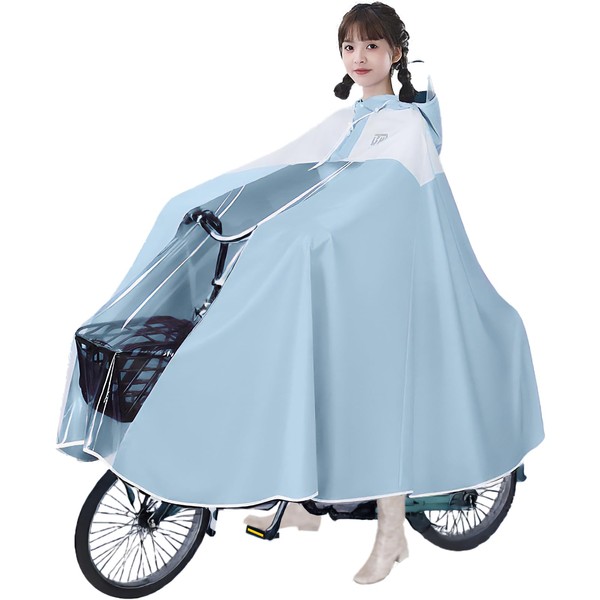 KENOU Women's Raincoat, Poncho, Waterproof, Kappa, Rain Gear, Smartphone Operation,