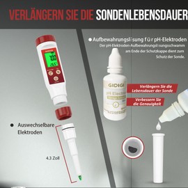 pH Meter for Food Digital pH Tester for Fermentation Spicy Sauce Canned pH Food Tester with Spear Tip for Cheese Cooking Saliva Semi Solids and Water
