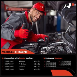 A-Premium - Inyector de combustible de repuesto para Toyota Tacoma 2005-2015 4Runner FJ Cruiser Tundra V6 4.0L juego de 6