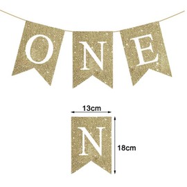 ONE Burlap Banner Gold Banner for Nursery Decor Gold Glitter 1st One Birthday Banner First Birthday Decorations High Chair Banner Baby Birthday Party Decorations