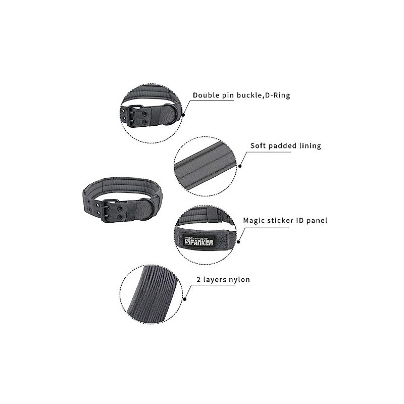 EXCELLENT ELITE SPANKER Collar de Perro táctico de Nylon Collar