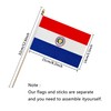 TSMD Paraguay Stick Flag Paraguayan Small Mini Hand Held Flags,5x8