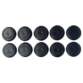 1" 1.00 inch Black Rubber Plugs for Flush Mount Body and Sheet Metal Holes Qty 10