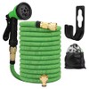 Expandable Garden Hose Kit with 8-Pattern Spray Gun, Metal Connectors,