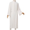 BLESSUME Priest Clergy Alb Pleats Front Wrap Alb Vestments