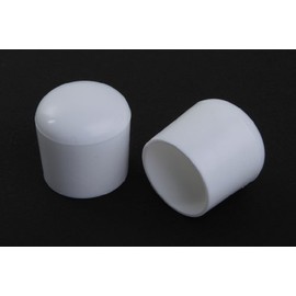 Chair Leg Caps / Floor Protectors / 28 mm Inner Diameter / White Plastic / 4 Pcs