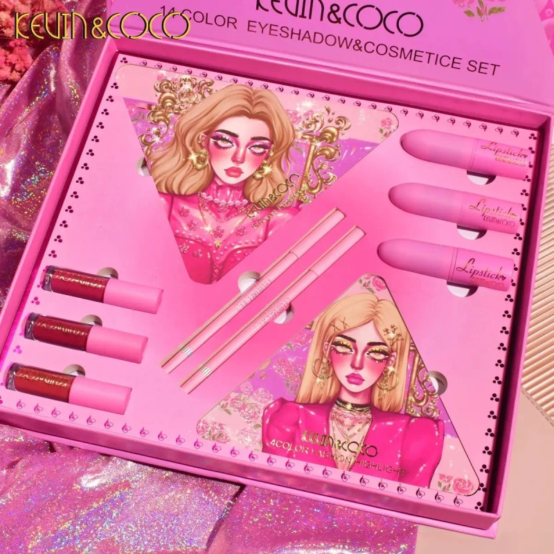 Set De Maquillaje Rose And Shine Kevin & Coco