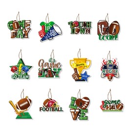 TQUXNGA 12 x Super-Fußball-Motto-Party-Anhänger, Dekoration für Sportbegeisterte und Party-Organizer, Partyzubehör