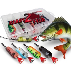 Angel-Berger Wild Devil Baits Blinker Assortment in Box, Blinker Artificial Bait Set, Spoon Blinker Spoon (Perch, 16 g)