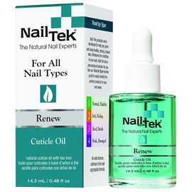 Nail Tek Renew, Natural Cuticle Oil with Tea Tree for All Nail Types 0.48oz