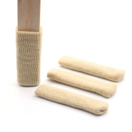 Chair Leg Socks, 24 Pieces Chair Legs, High Elastic Floor Protectors, Chair Legs, Floor Protectors, Pads, Non-Slip Chair Feet, Socks for Table Chair, Desks, Home Chair (Beige)