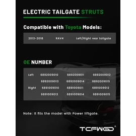 TCFWED Rear Liftgate Power Support Shock Strut Compatible with Toyota RAV4 2019-2023/RAV4 Prime 2021-2023 Electric Tailgate Lift Actuator,Replace # 68920-42020(L) 68910-42060(R)