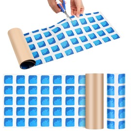 Pushglossy Pool Patch Repair Kit 8 x 39 Inch Self Adhesive Swimming Safety Cover Patch Kit Pool Cover Repair for Inground (Blue and White,2 Rolls)
