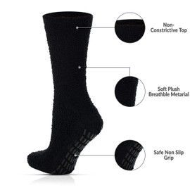 3 Pares Calcetines De Hospital Antideslizantes Debra Weitzner, Calcetines Con Agarre De Zapatilla Difusa Para Mujeres y Hombres