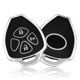 OFFCURVE Key Fob Cover for Toyota, Car Key Case for Toyota 2009-2016 Venza/Camry 2007 2008 2009 2010 2011/Corolla 2009-2010 3-Button Car Smart Key Accessories Holder Protector, Black