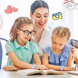 Gifts for 3 4 5 6 Year Old Girls, Girls Watches Ages 3-8 Birthday Toys for 4 5 6 7 Year Old Kids Toddler Toys for Girls Age 3-9 Girls Outdoor Toys Age 4-9 Christmas Stocking Stuffers - Blue