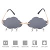 Rimless Cloud Sunglasses for Women, Stylish Bolt Party Glasses, Uv400